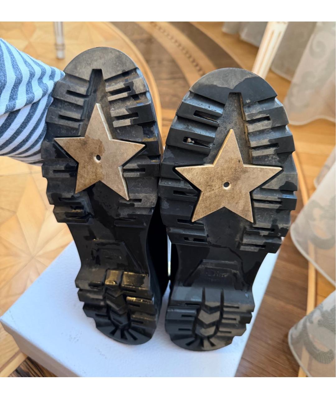 CHRISTIAN DIOR Черные кожаные лоферы, фото 5