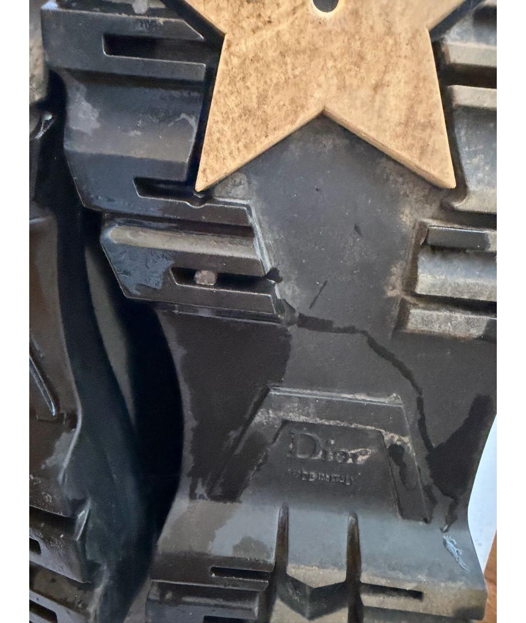 CHRISTIAN DIOR Черные кожаные лоферы, фото 6