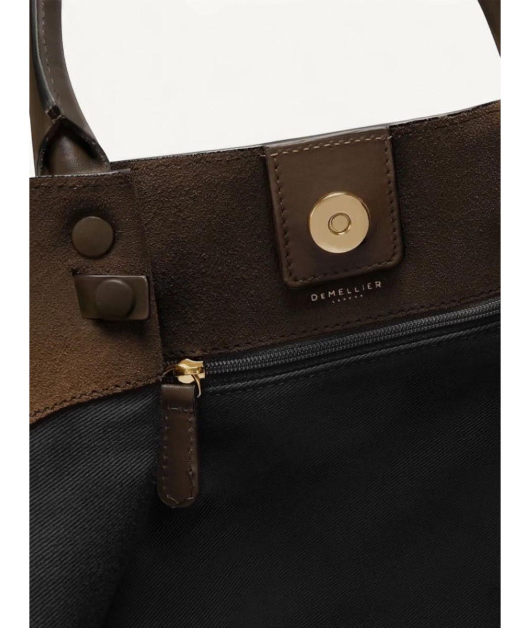 DEMELLIER Хаки замшевая сумка через плечо, фото 6