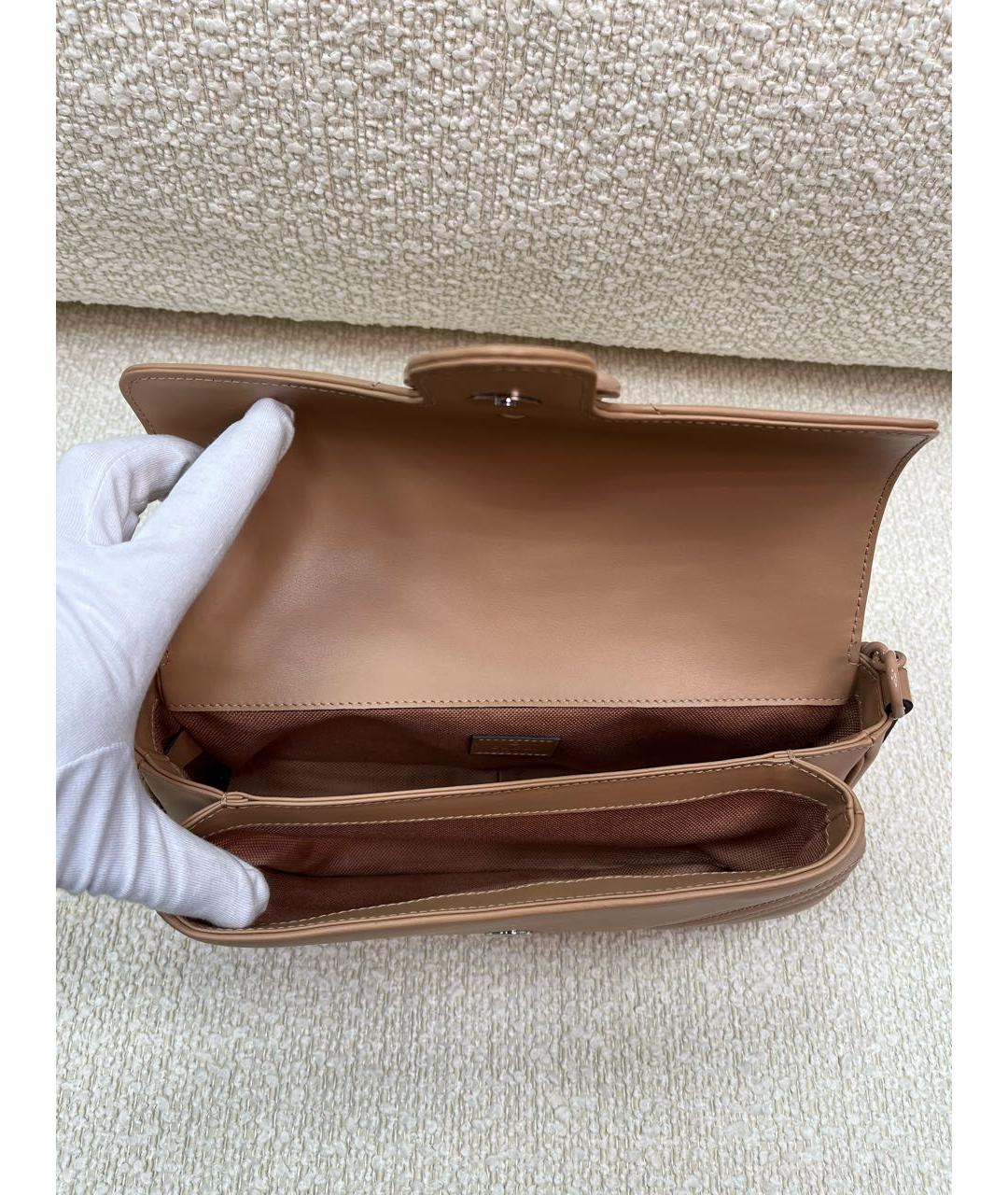 GUCCI Коричневая кожаная сумка с короткими ручками, фото 4