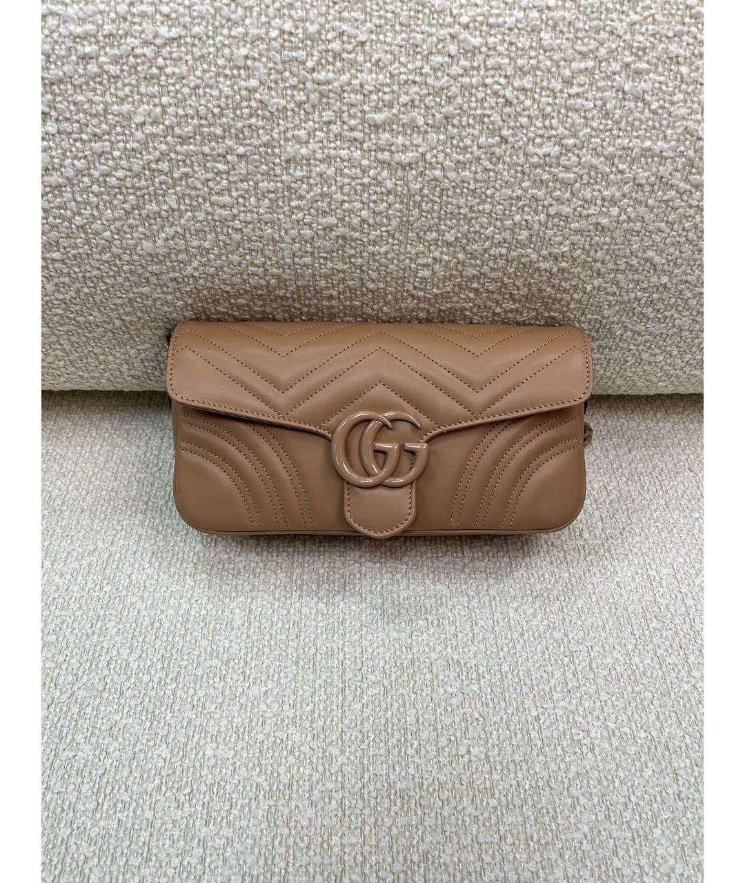 GUCCI Коричневая кожаная сумка с короткими ручками, фото 9