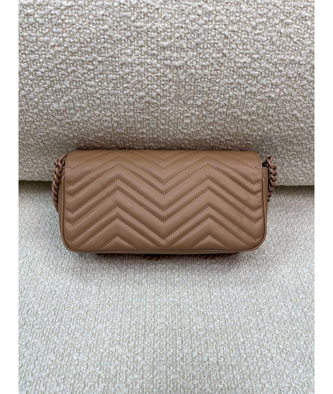 GUCCI Коричневая кожаная сумка с короткими ручками, фото 3