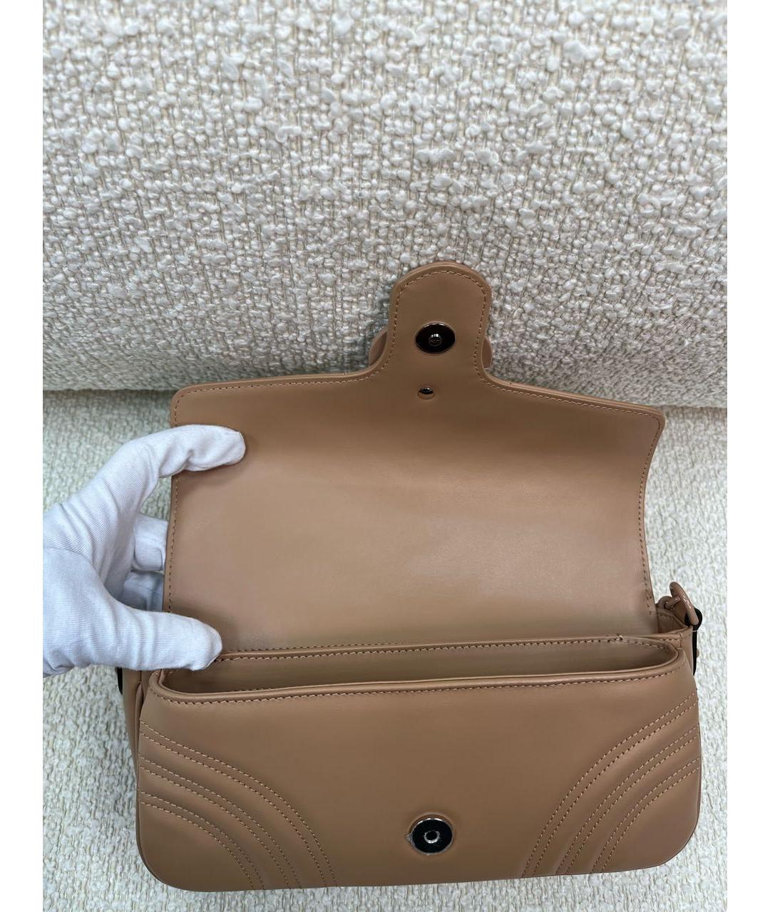 GUCCI Коричневая кожаная сумка с короткими ручками, фото 6