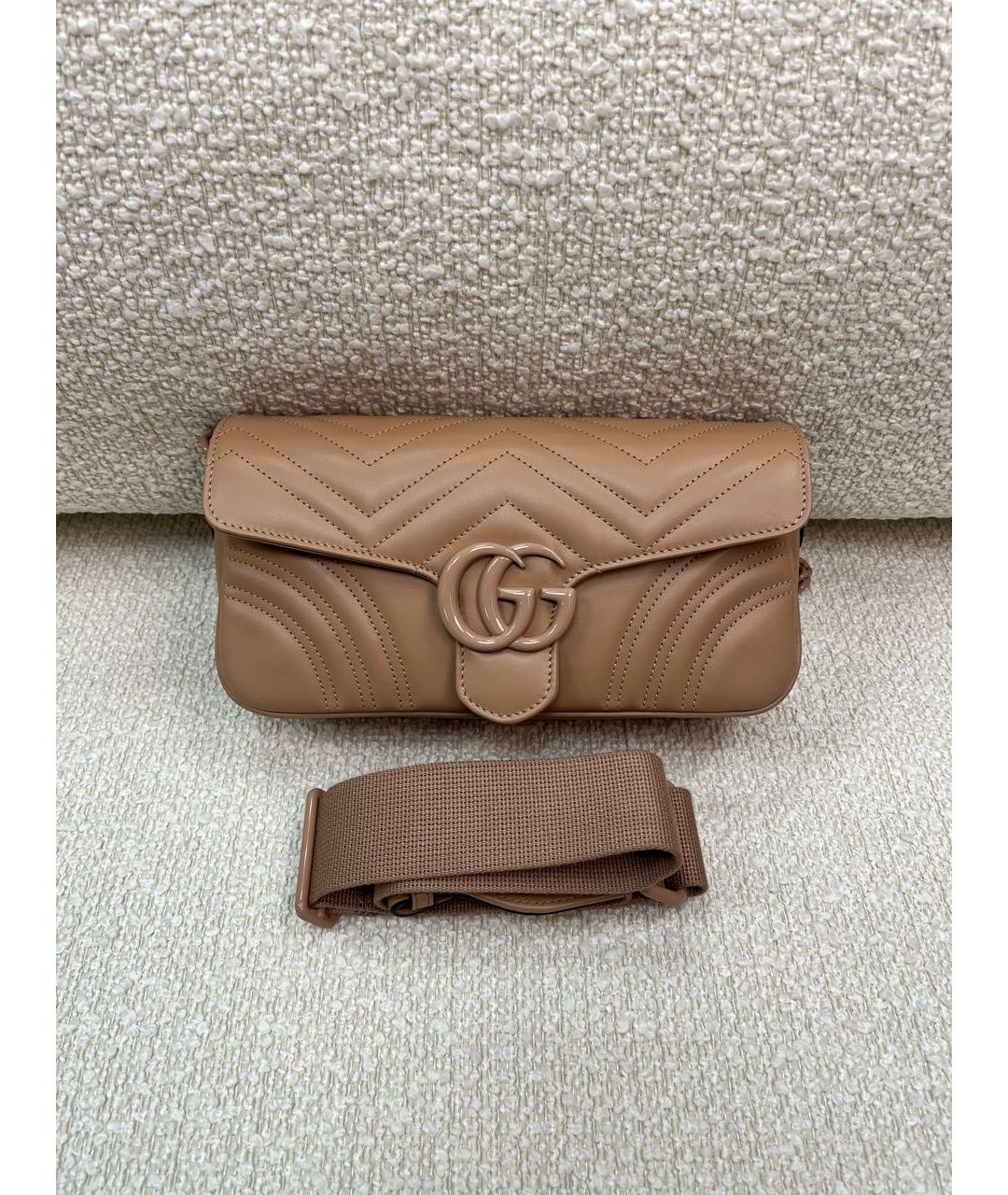 GUCCI Коричневая кожаная сумка с короткими ручками, фото 8