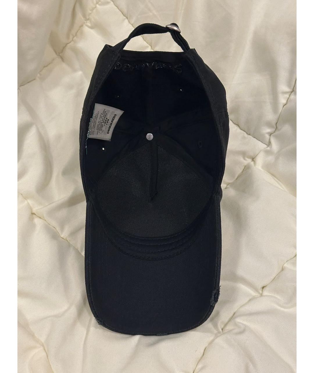 DSQUARED2 Черная хлопковая кепка/бейсболка, фото 5