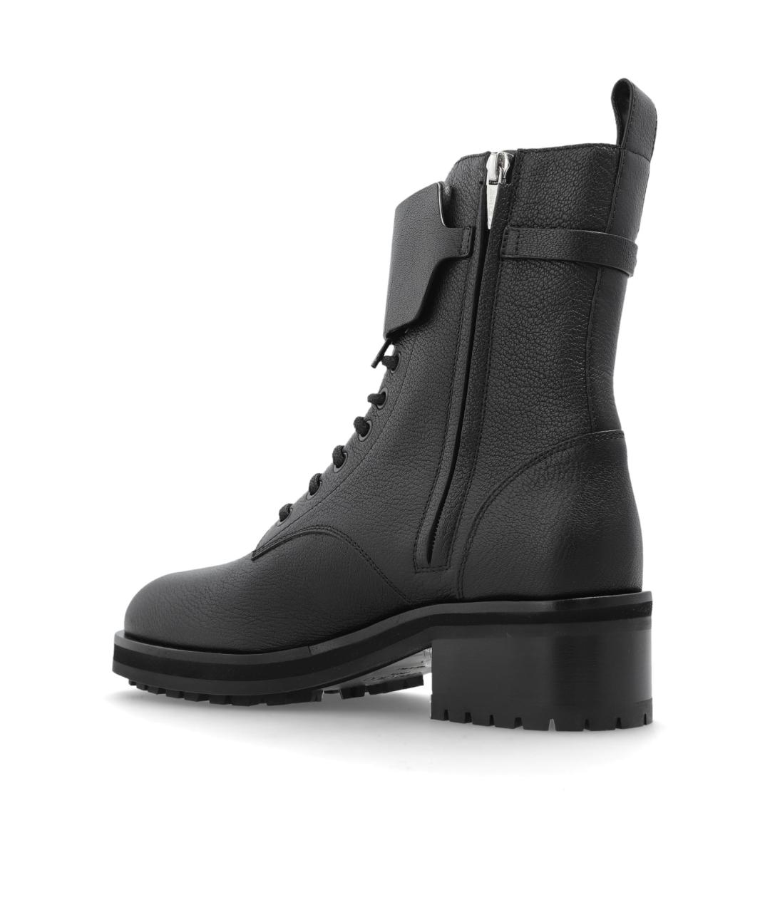 JIMMY CHOO Черные кожаные ботинки, фото 3