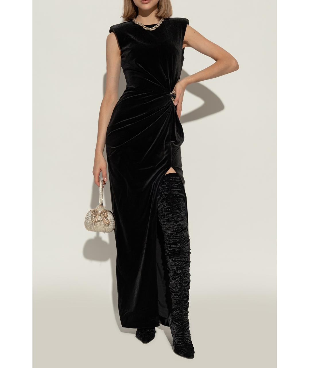 JIMMY CHOO Черные бархатные ботфорты, фото 5