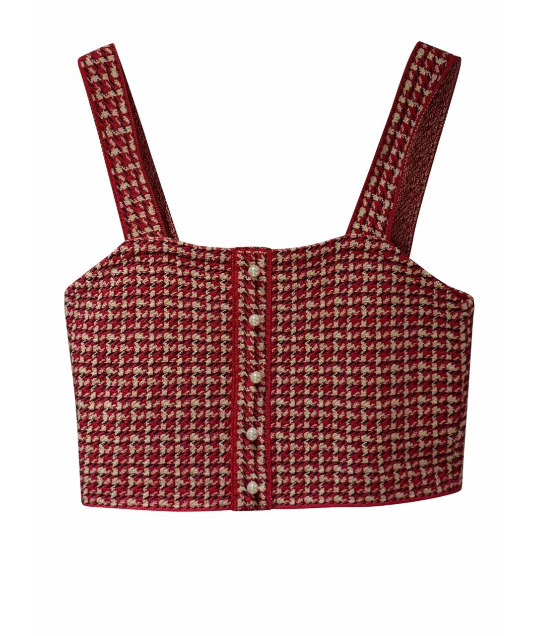 SANDRO Красная хлопковая майка, фото 1