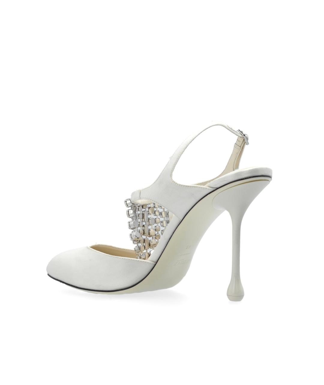 JIMMY CHOO Белые текстильные туфли, фото 3