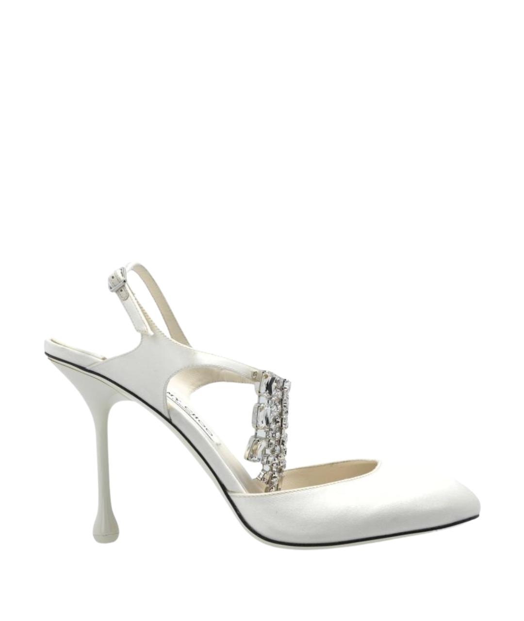 JIMMY CHOO Белые текстильные туфли, фото 1