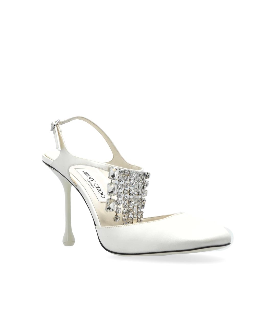 JIMMY CHOO Белые текстильные туфли, фото 2