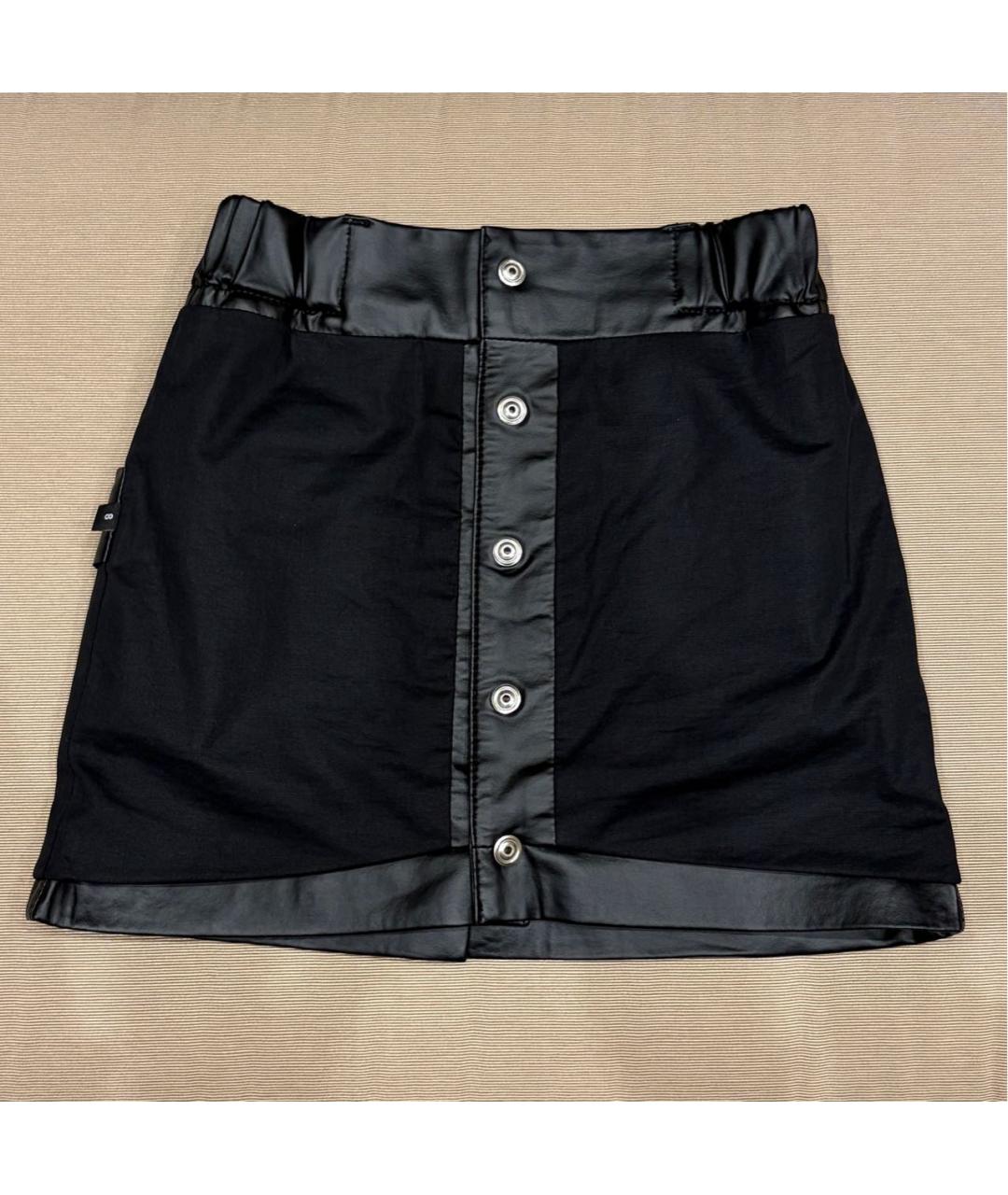 PHILIPP PLEIN Черная полиэстеровая юбка, фото 3