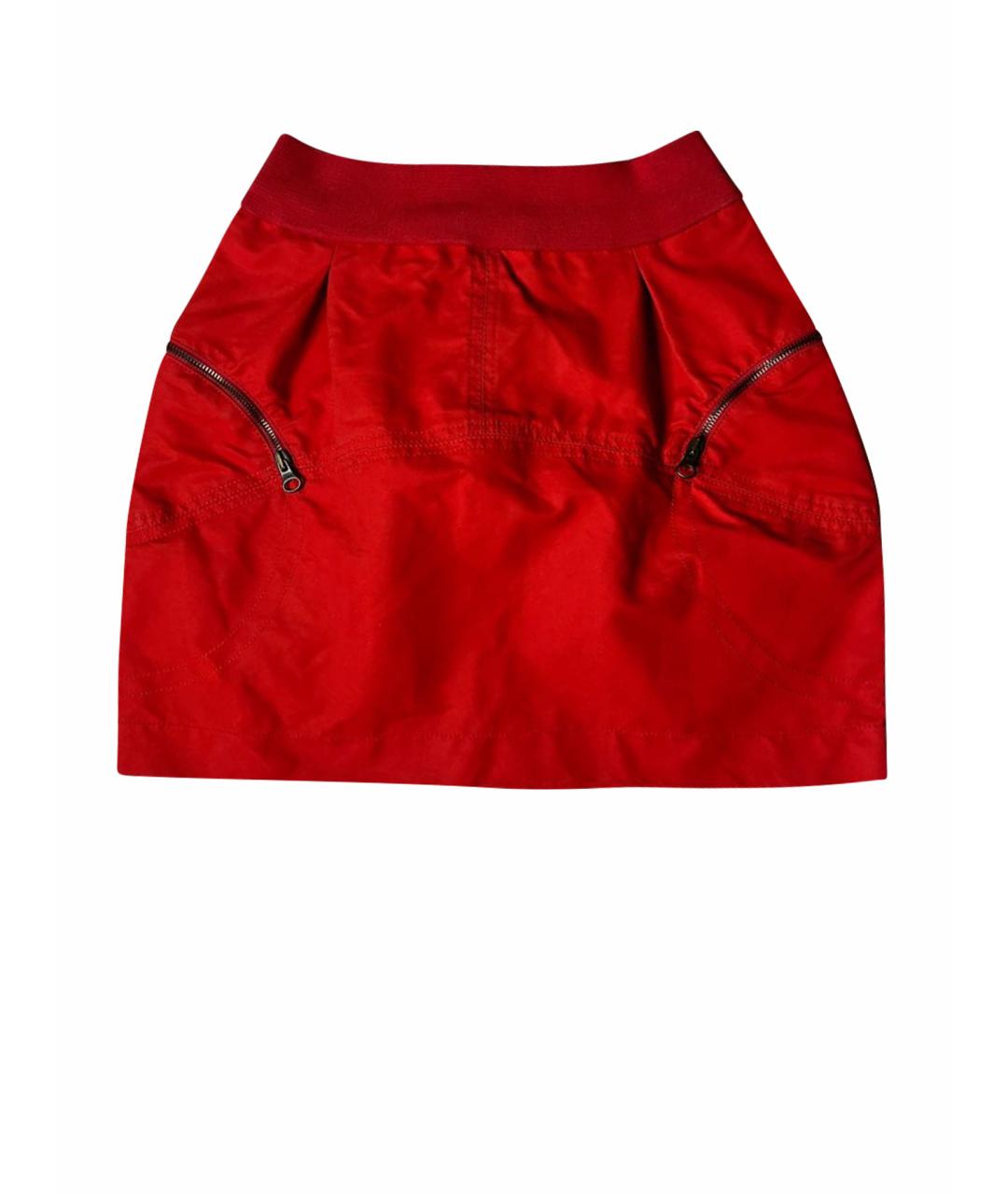 SEE BY CHLOE Красная хлопковая юбка мини, фото 1