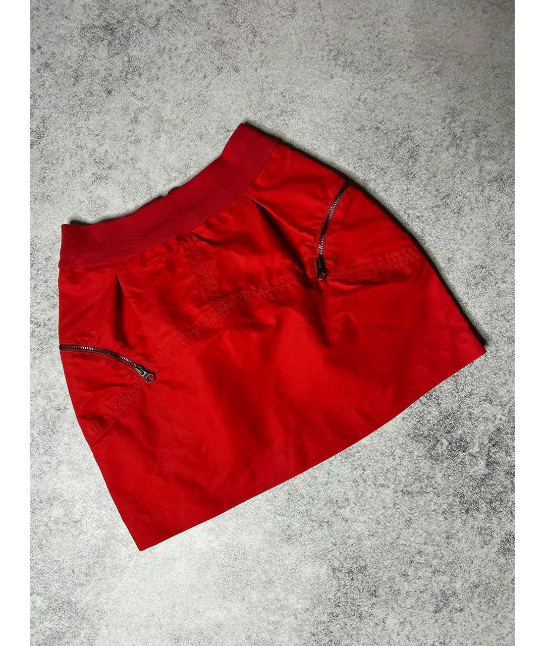 SEE BY CHLOE Красная хлопковая юбка мини, фото 7