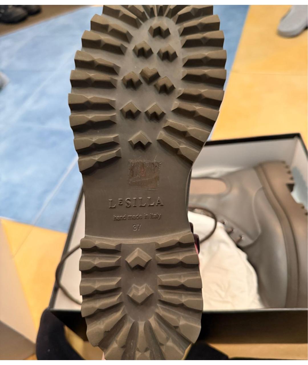 LE SILLA Бежевые кожаные ботинки, фото 4