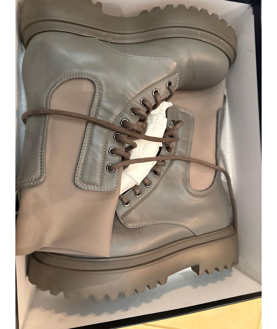 LE SILLA Бежевые кожаные ботинки, фото 3