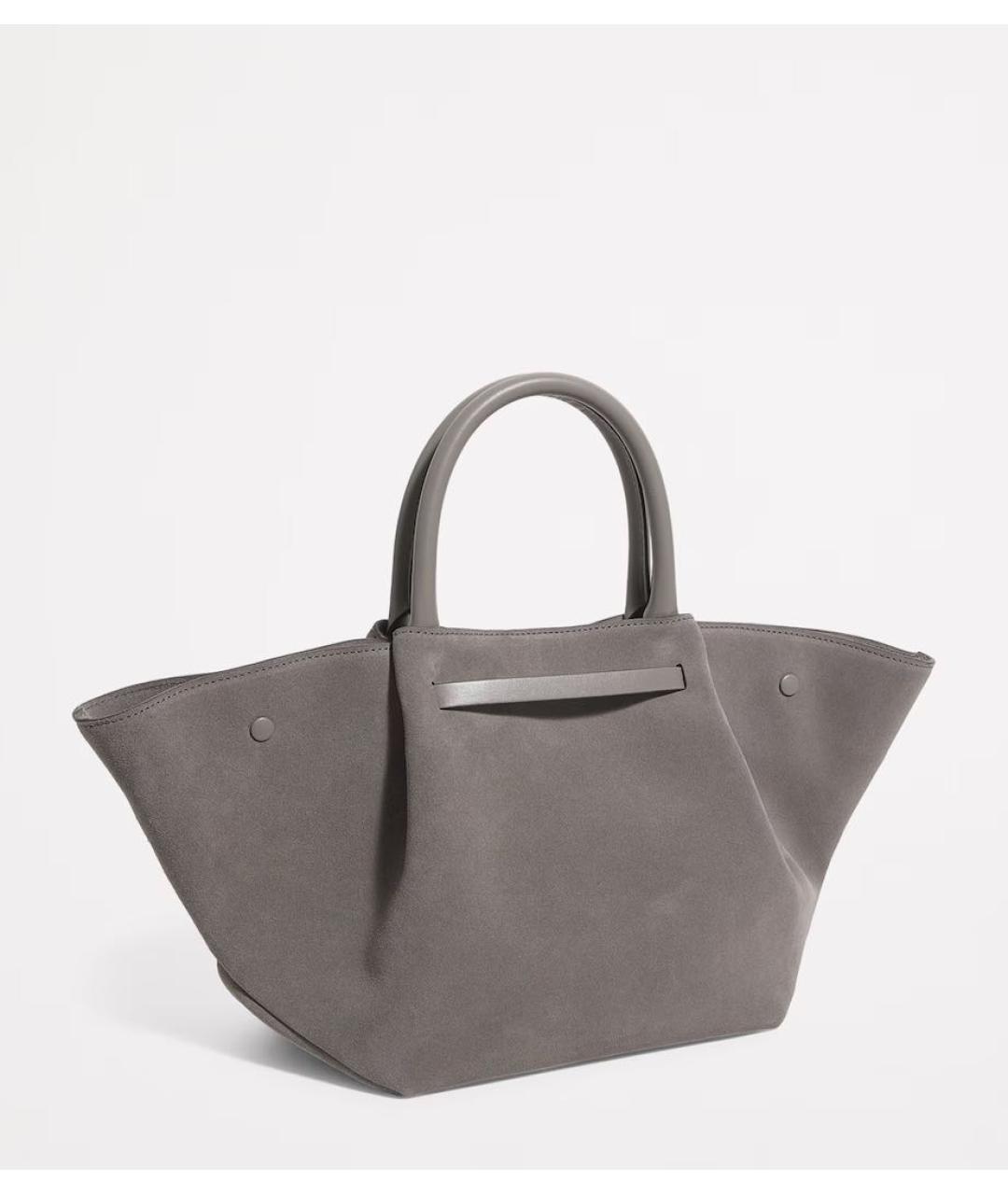 DEMELLIER Серая замшевая сумка тоут, фото 3