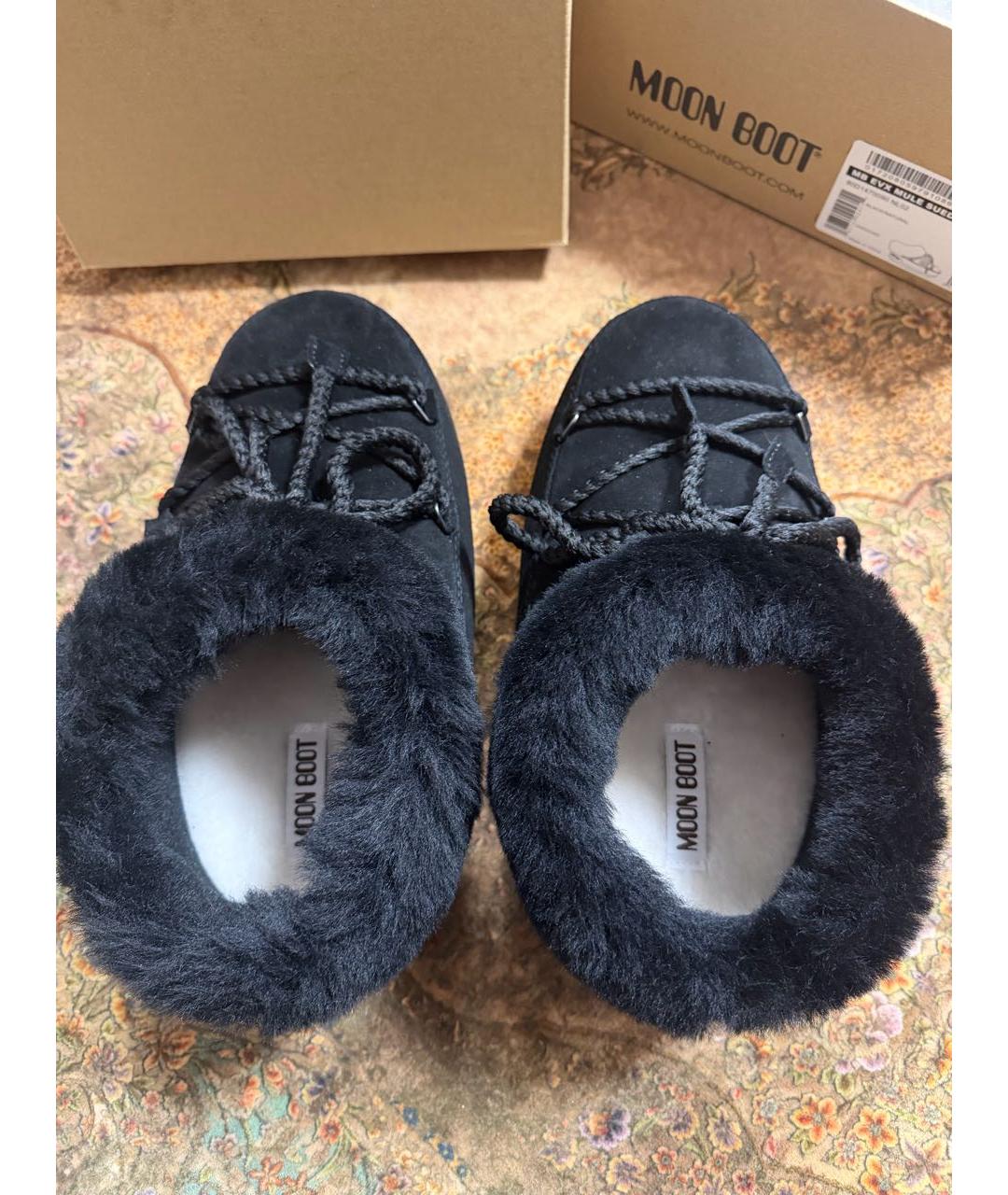 MOON BOOT Черные замшевые ботильоны, фото 3