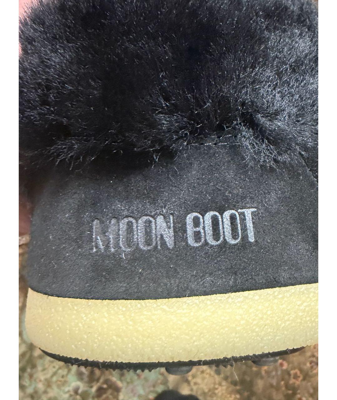 MOON BOOT Черные замшевые ботильоны, фото 6
