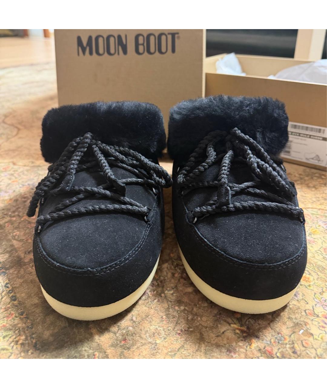 MOON BOOT Черные замшевые ботильоны, фото 2