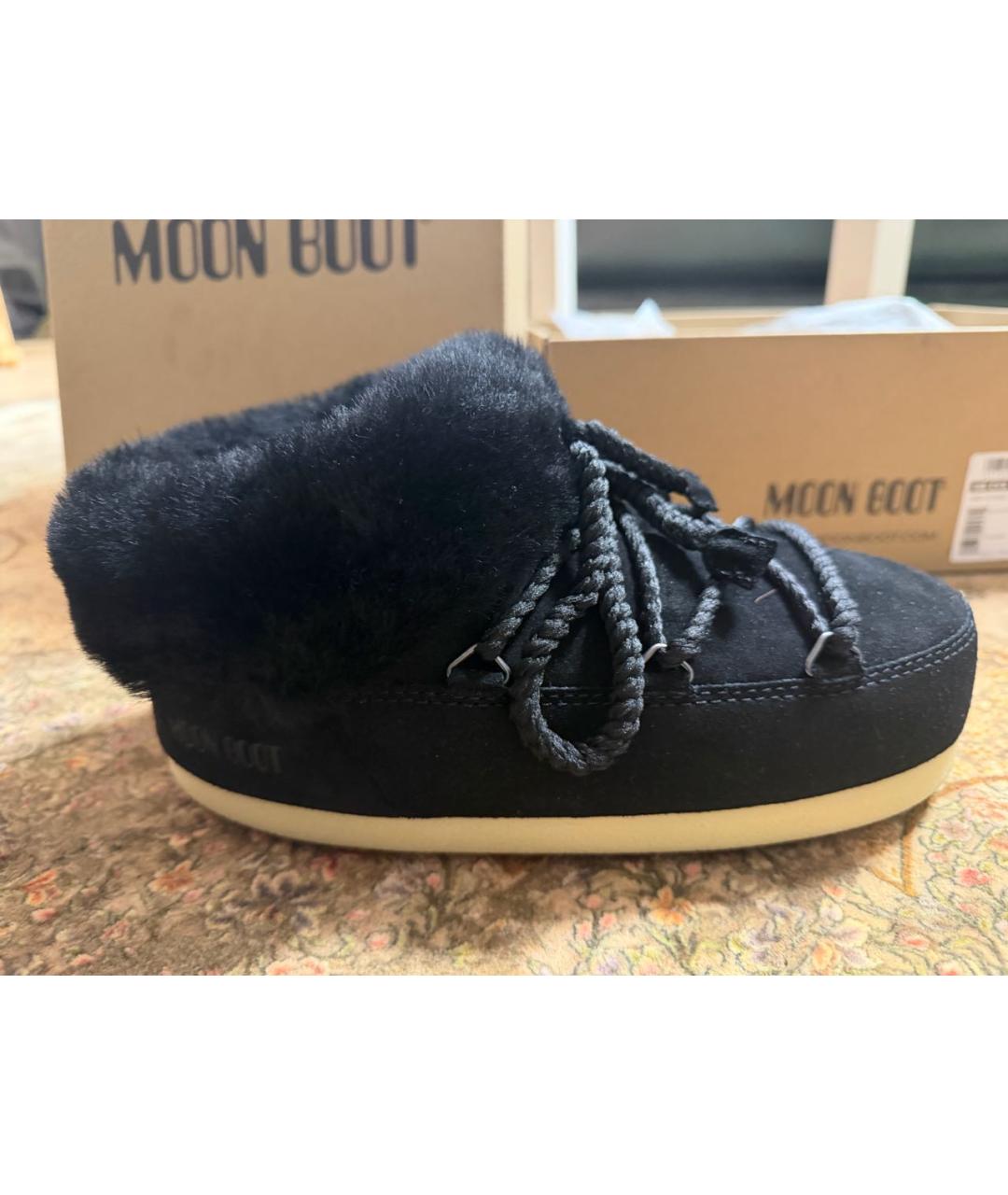 MOON BOOT Черные замшевые ботильоны, фото 9