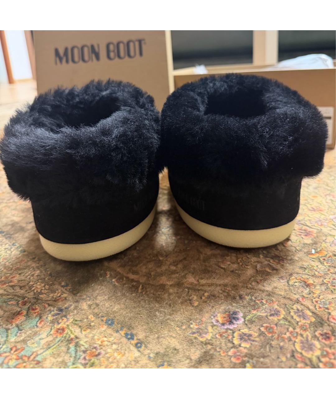 MOON BOOT Черные замшевые ботильоны, фото 4
