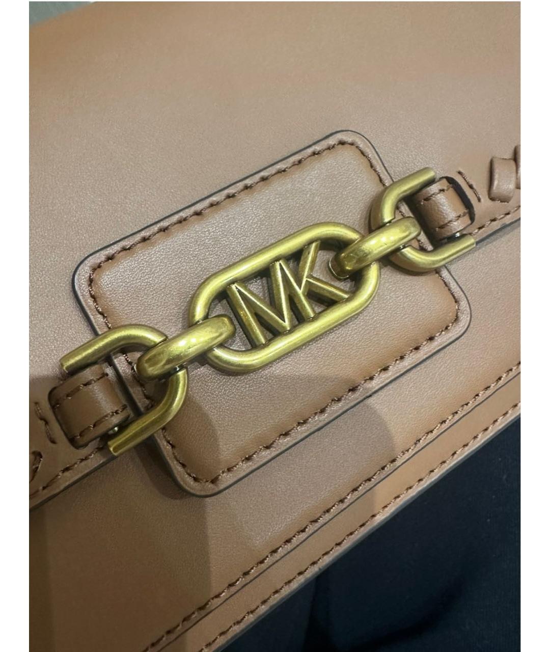 MICHAEL KORS Коричневая кожаная сумка через плечо, фото 6