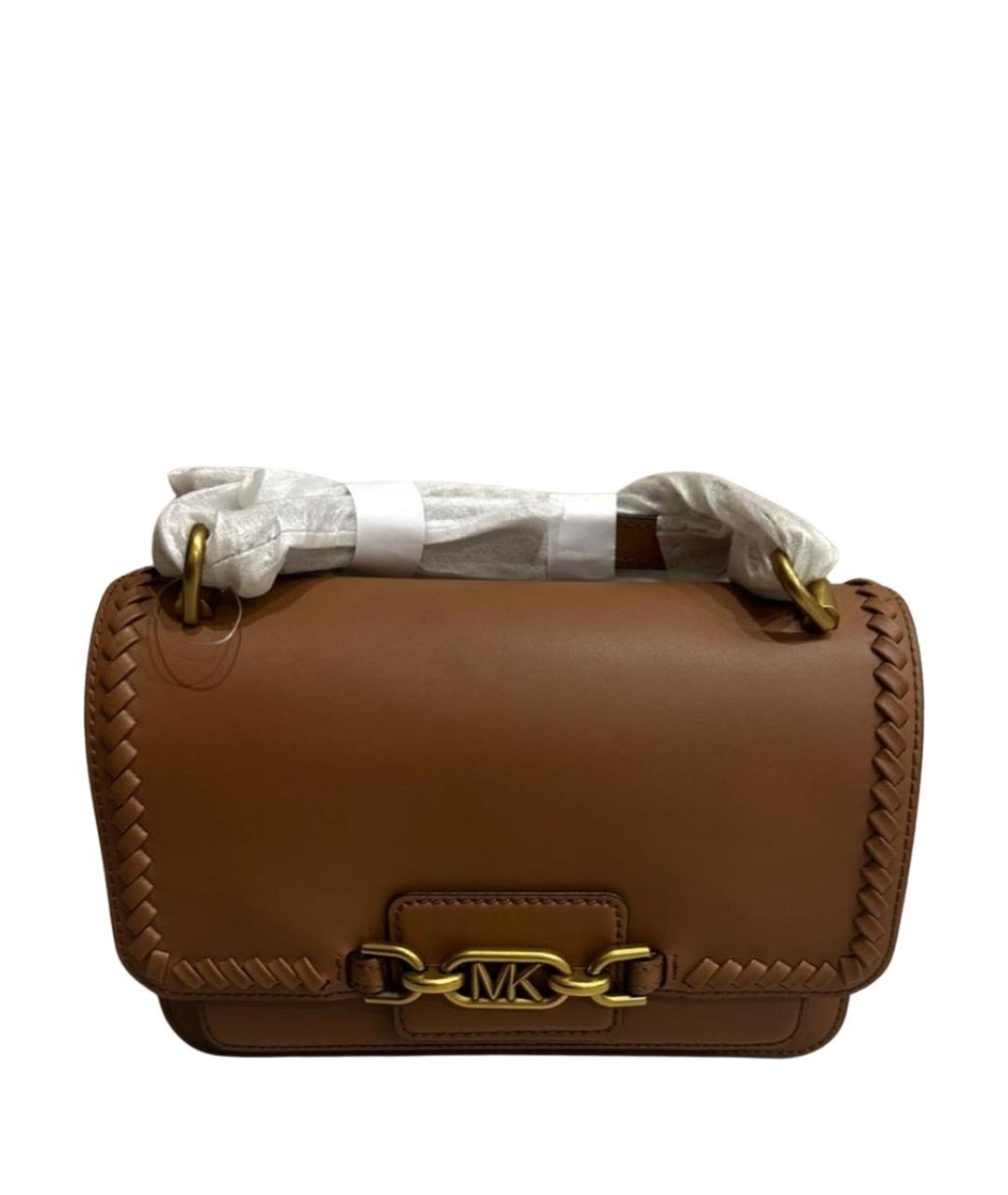 MICHAEL KORS Коричневая кожаная сумка через плечо, фото 1