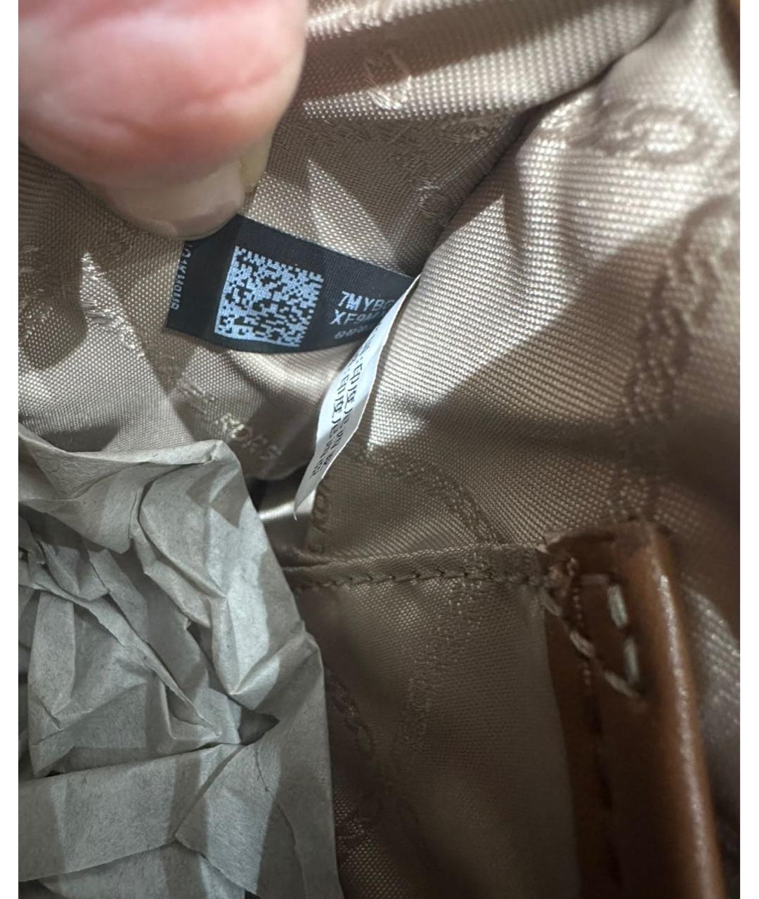 MICHAEL KORS Коричневая кожаная сумка через плечо, фото 4