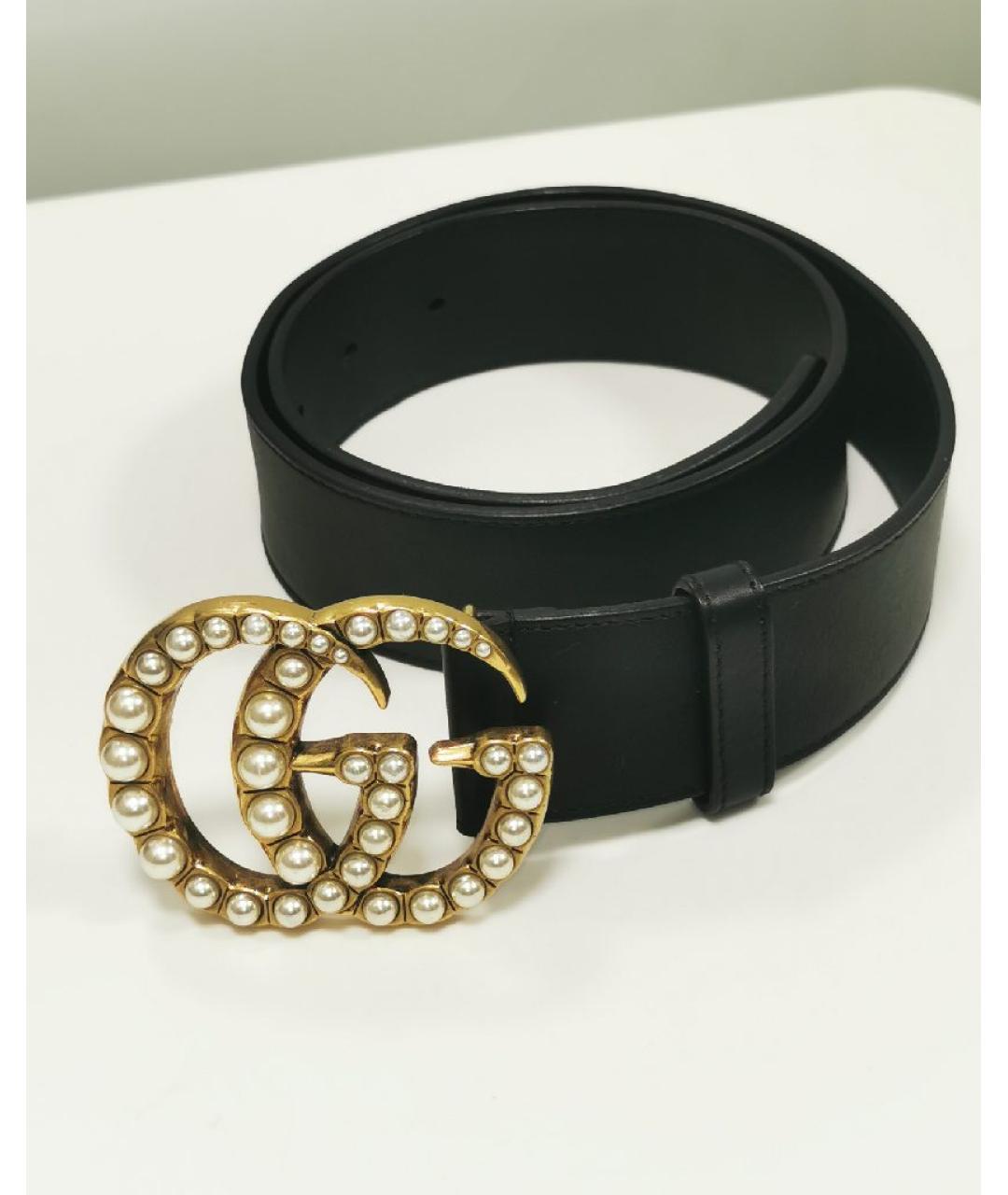 GUCCI Черный кожаный ремень, фото 10