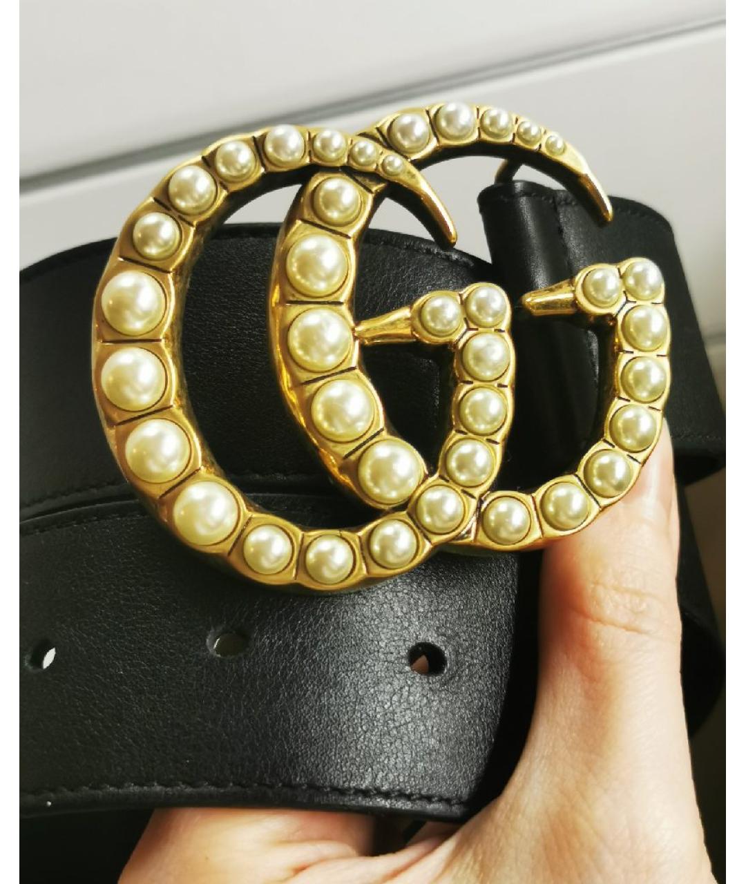 GUCCI Черный кожаный ремень, фото 6