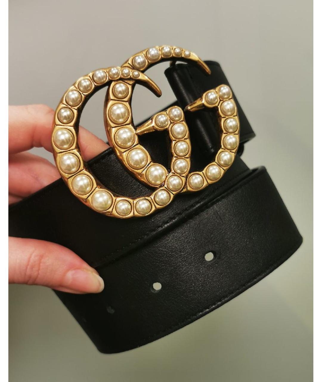 GUCCI Черный кожаный ремень, фото 9