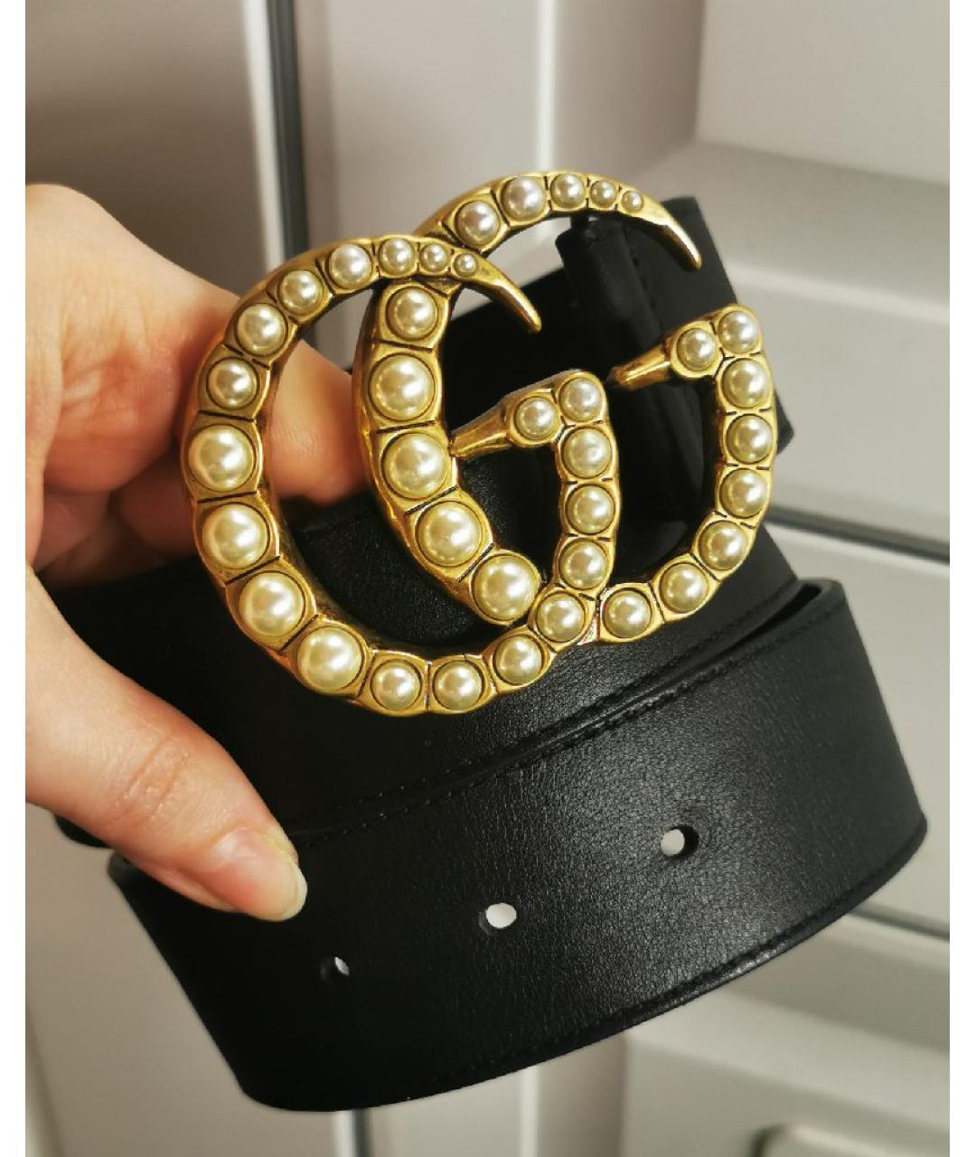 GUCCI Черный кожаный ремень, фото 8