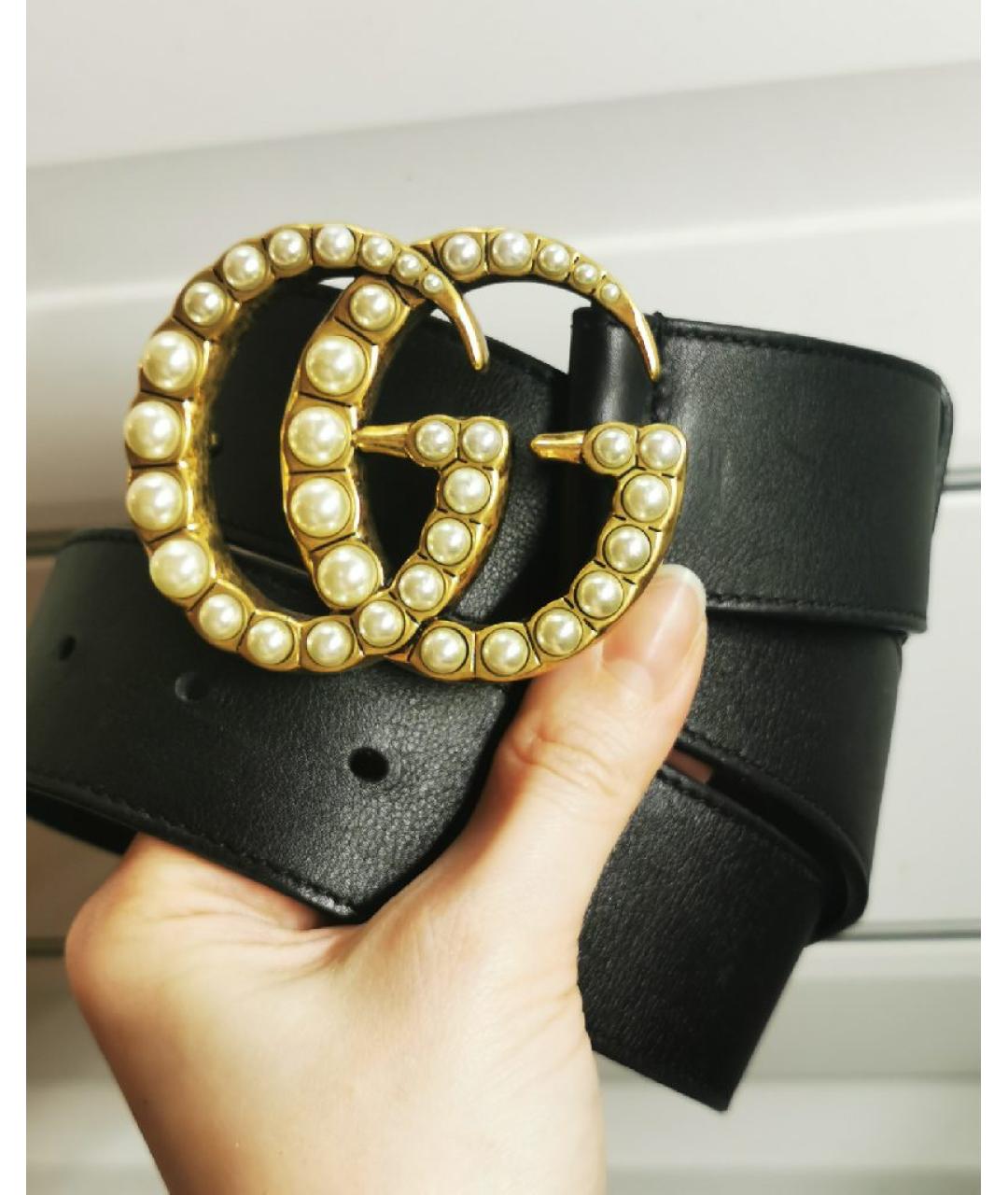 GUCCI Черный кожаный ремень, фото 7