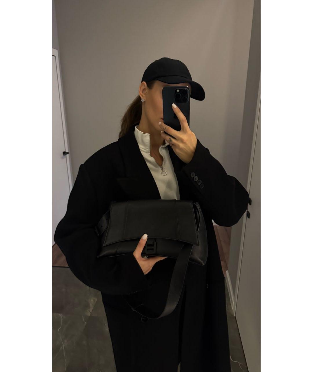 BALENCIAGA Черная кожаная сумка через плечо, фото 7