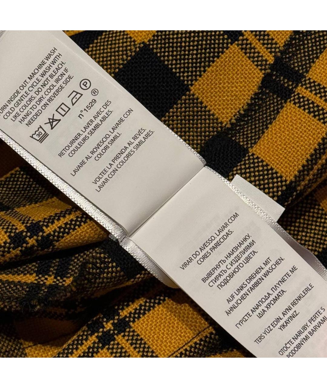 POLO RALPH LAUREN Желтая полиэстеровая юбка мини, фото 5