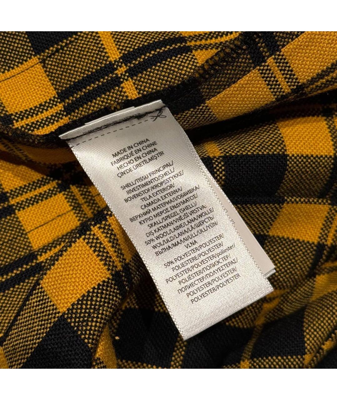 POLO RALPH LAUREN Желтая полиэстеровая юбка мини, фото 4