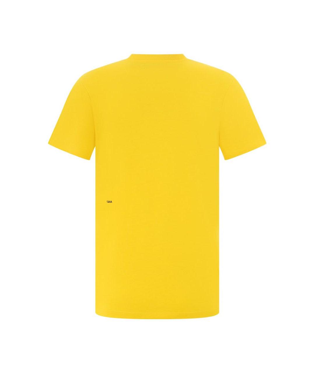THE PANGAIA Желтая хлопковая футболка, фото 3