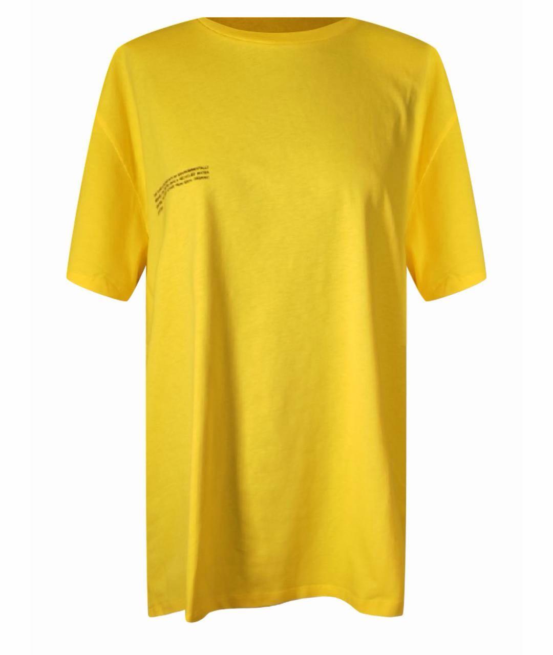 THE PANGAIA Желтая хлопковая футболка, фото 1