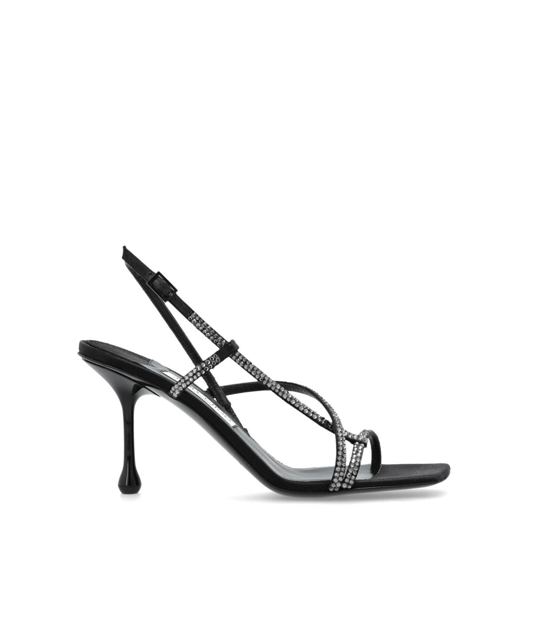 JIMMY CHOO Черные текстильные босоножки, фото 6