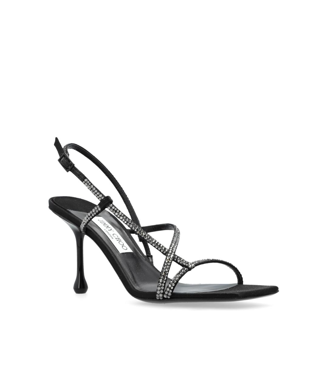 JIMMY CHOO Черные текстильные босоножки, фото 2