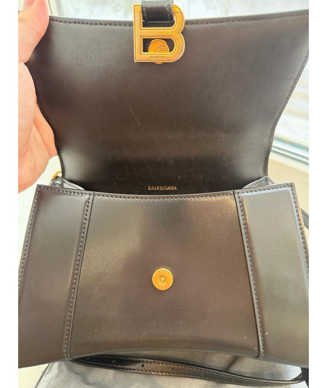 BALENCIAGA Черная кожаная сумка с короткими ручками, фото 4