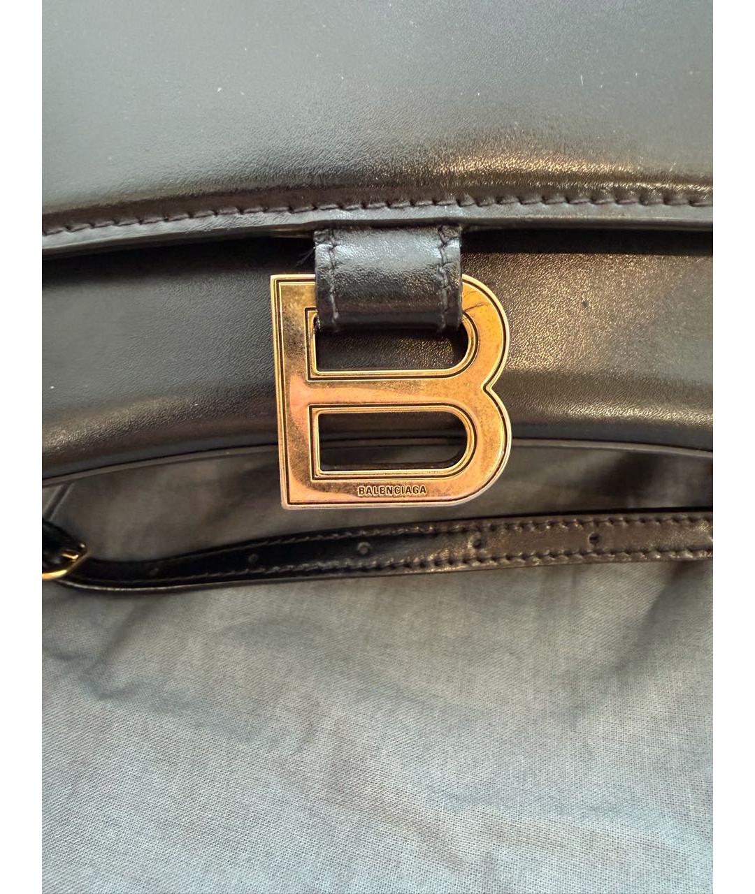 BALENCIAGA Черная кожаная сумка с короткими ручками, фото 3