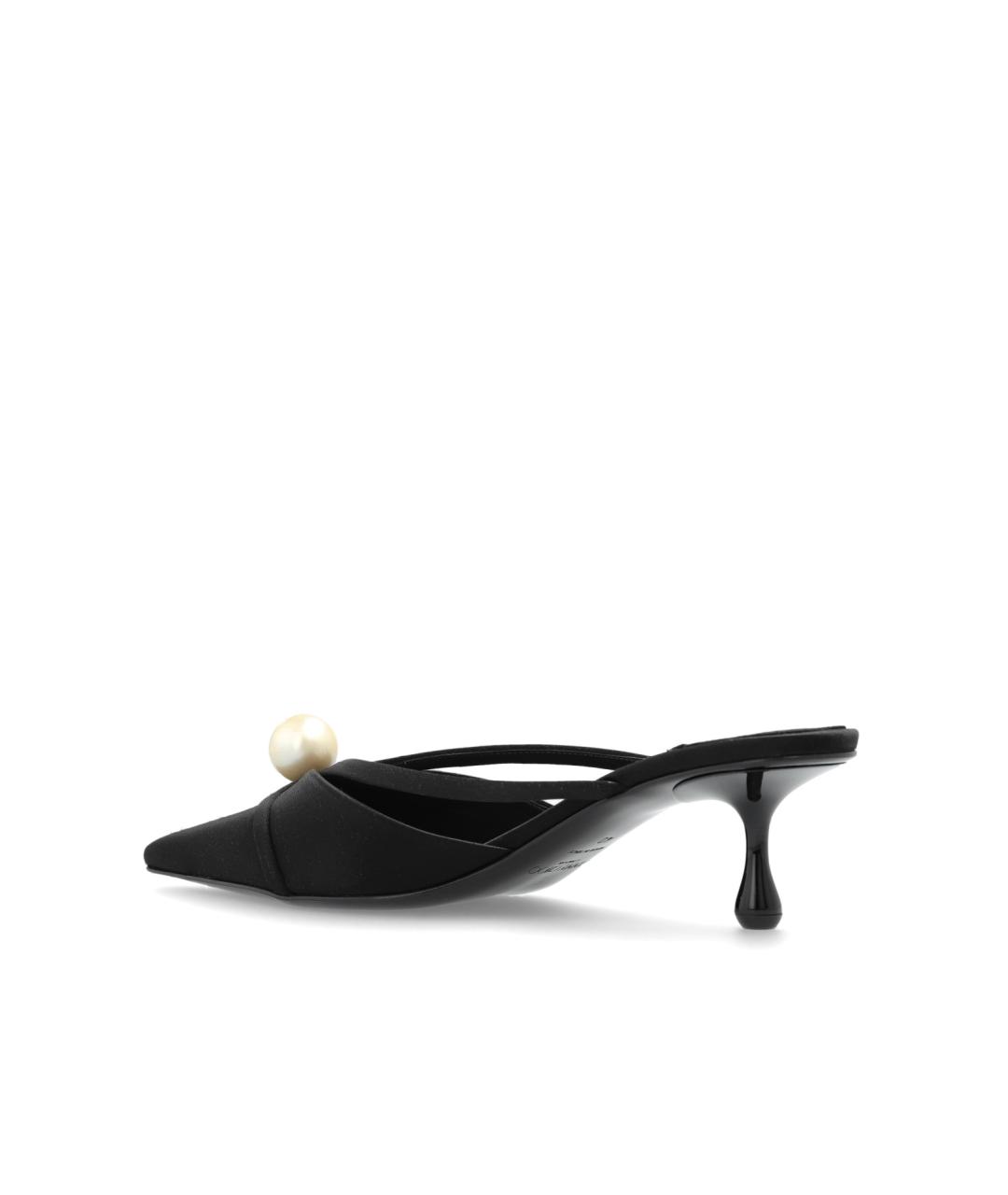 JIMMY CHOO Черные текстильные мюли, фото 4