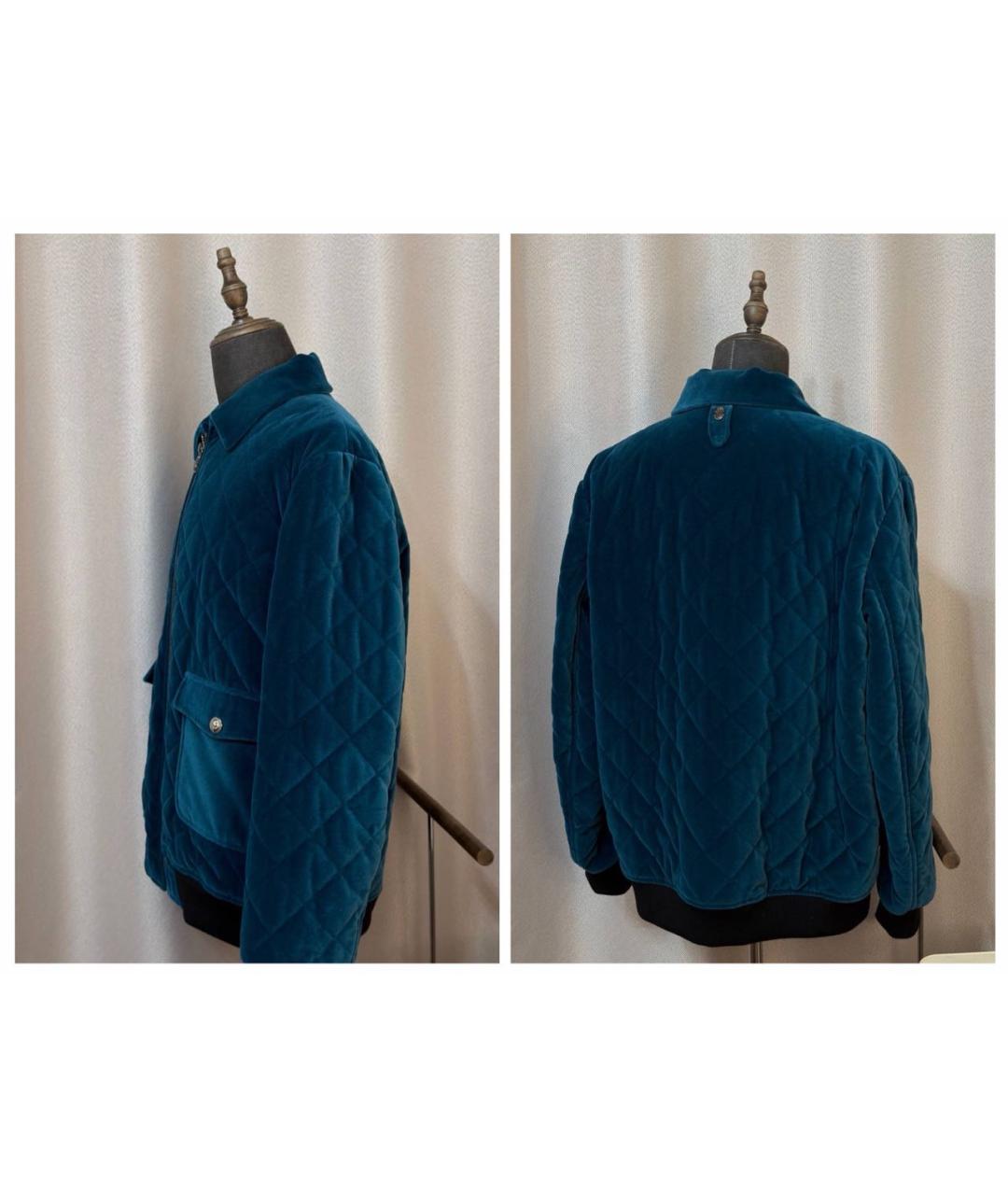 BILLIONAIRE Бирюзовая бархатная куртка, фото 3