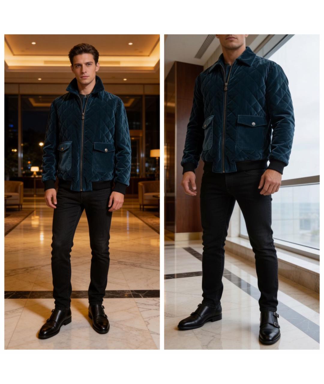 BILLIONAIRE Бирюзовая бархатная куртка, фото 8