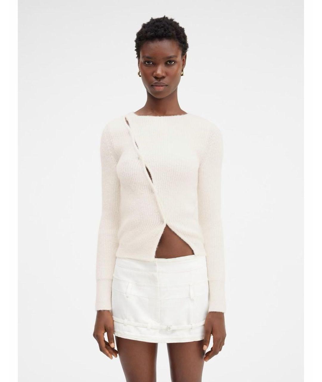 JACQUEMUS Бежевый шерстяной джемпер / свитер, фото 2