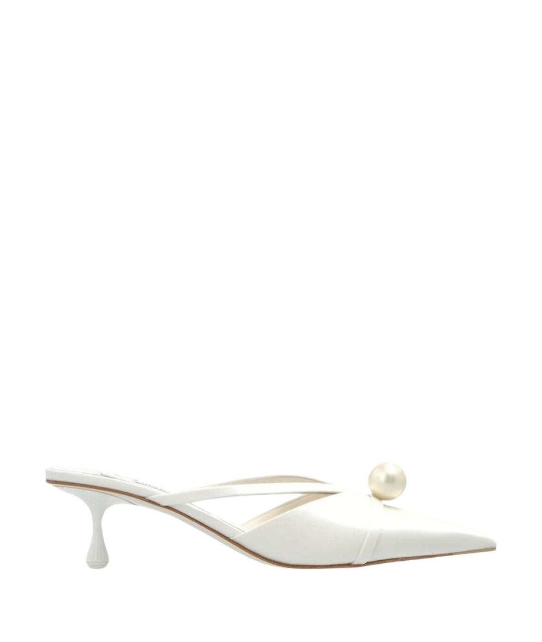 JIMMY CHOO Бежевые текстильные мюли, фото 1