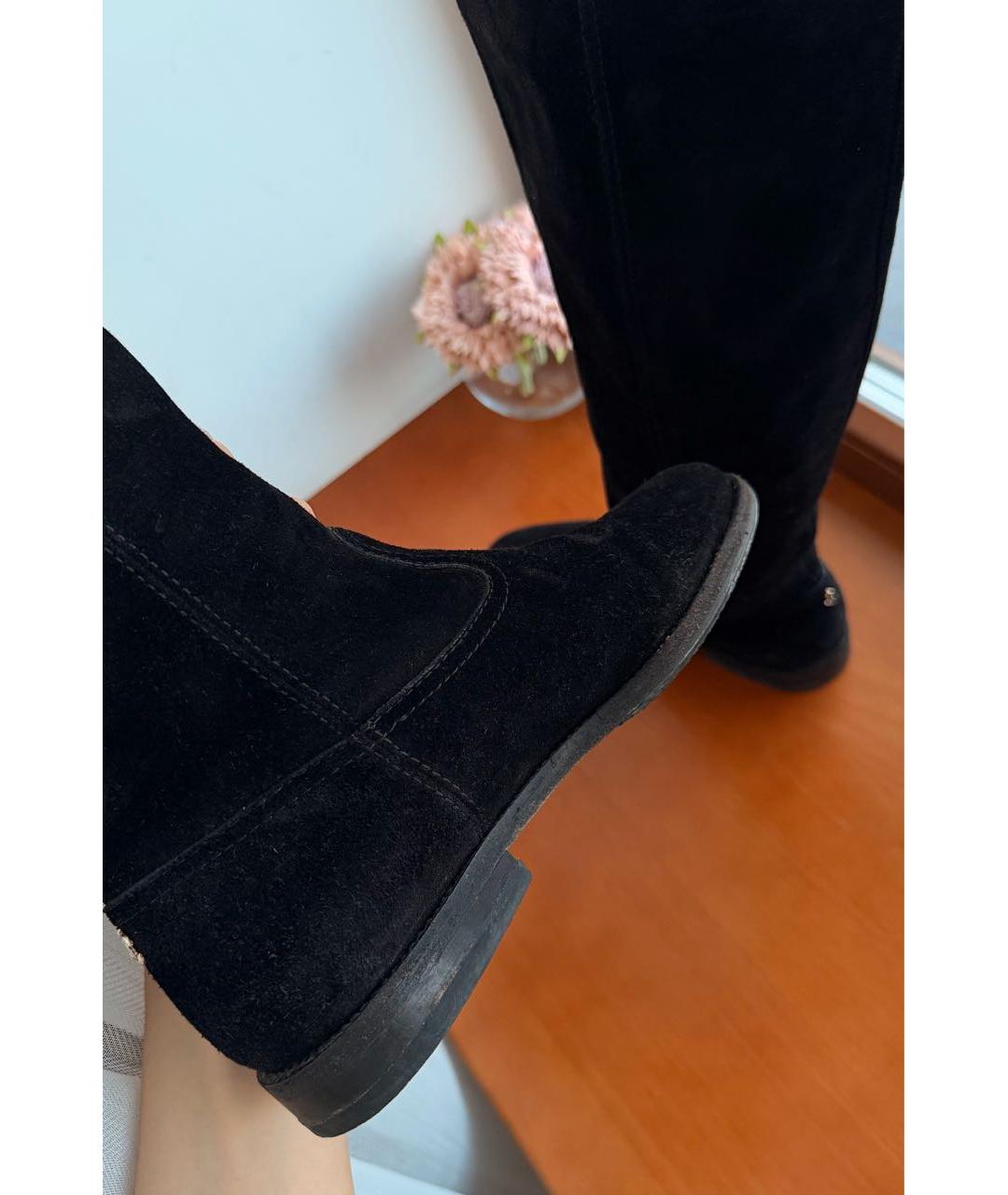 JIMMY CHOO Черные замшевые сапоги, фото 5