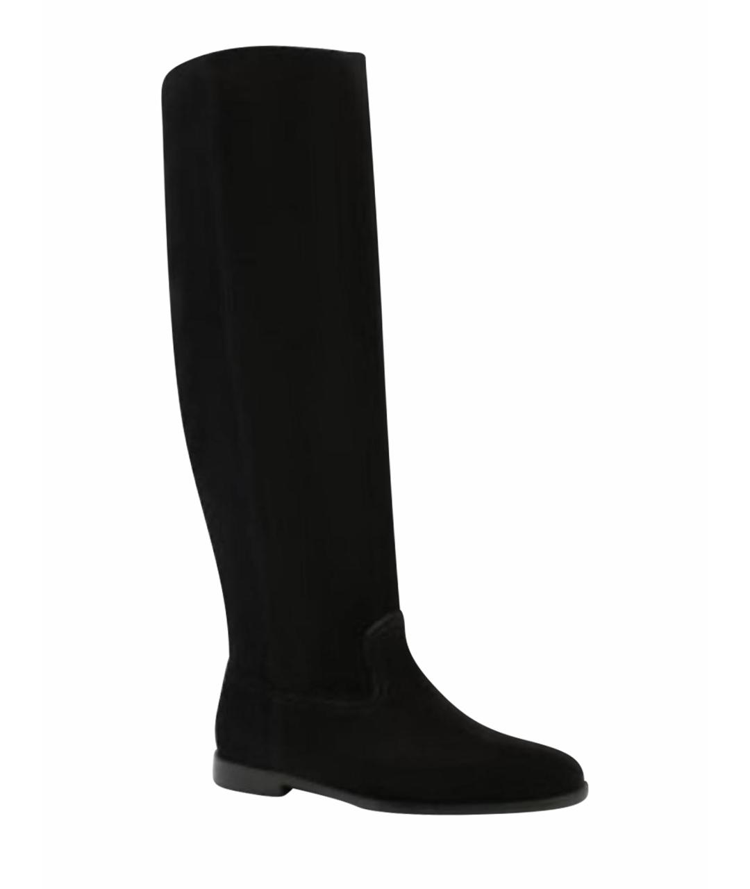 JIMMY CHOO Черные замшевые сапоги, фото 1